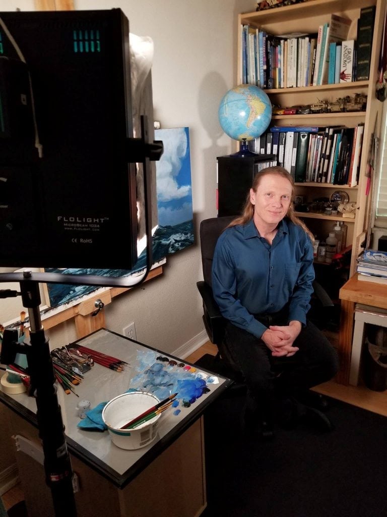 Kevin Grass is about to be filmed for his promo video