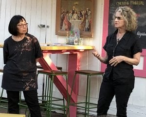 Art meet up, Akiko Kotani, Golden Dinasaur, Gulfport FL, Creative Pinellas