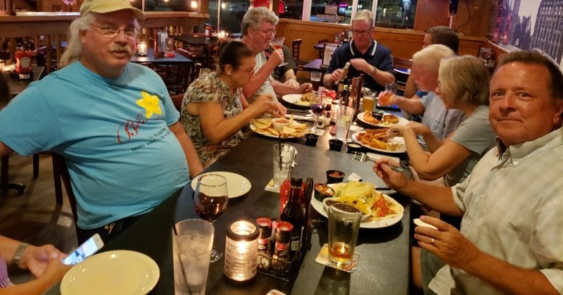 Performers with the Dunedin Concert Band after a rehearsal