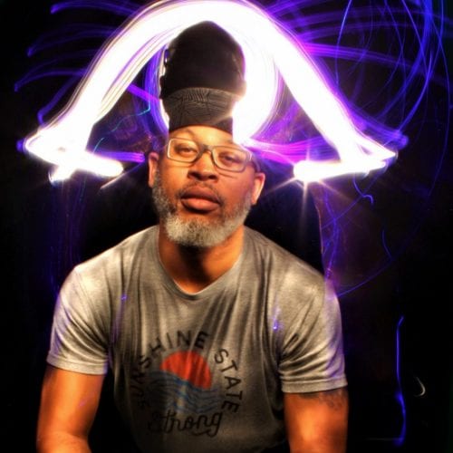 "EYE," portrait of Bryan Voliton. Light Painting Photography by Linda Costa Cheranichit.