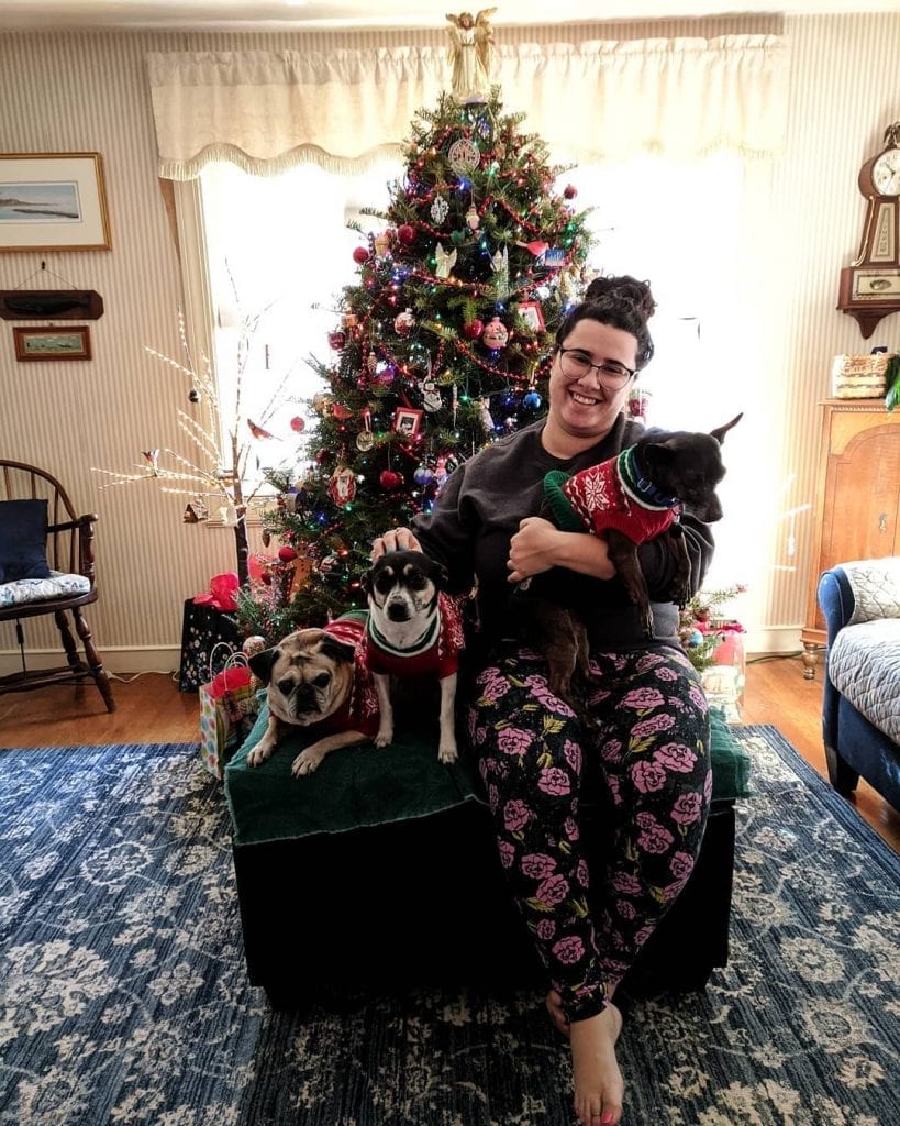 Gianna withe her dogs