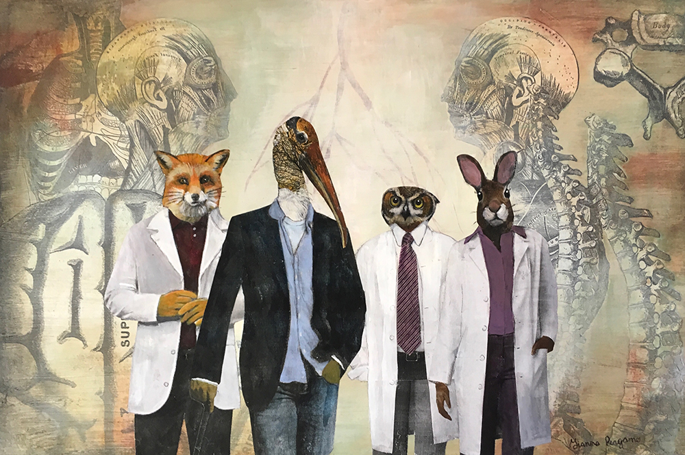 HOUSE mixed media painting by Gianna Pergamo St Petersburg artist