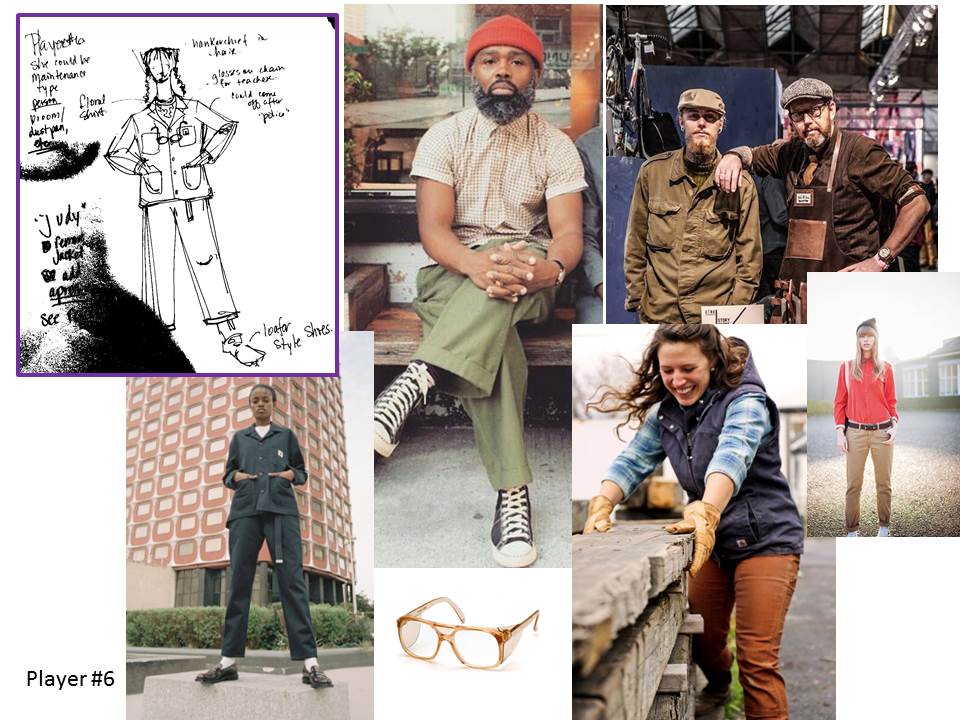 Pinocchio Costume Design for Player 6 by Lea Umberger