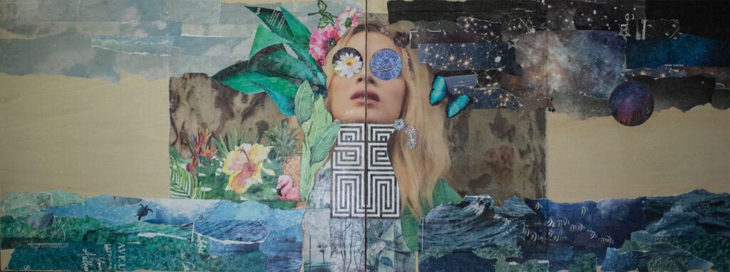 Photo of dyptic - "Bright Blessed Day, Dark Sacred Night."