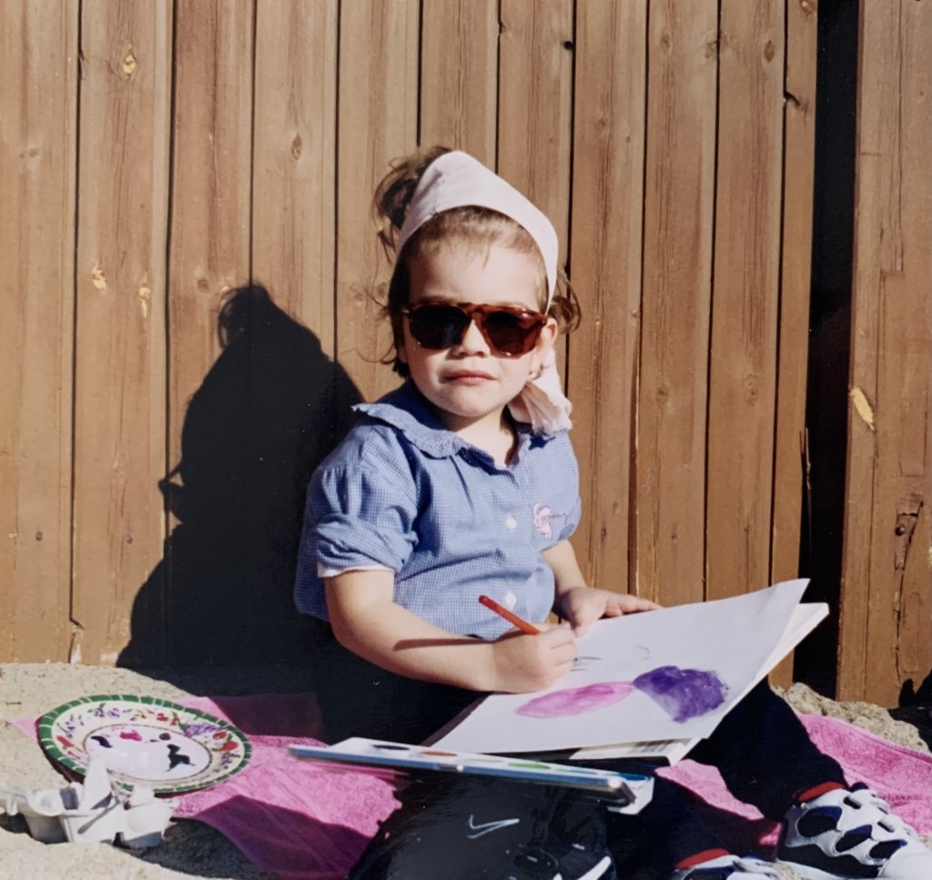 Margherita shown in the picture painting as a little child