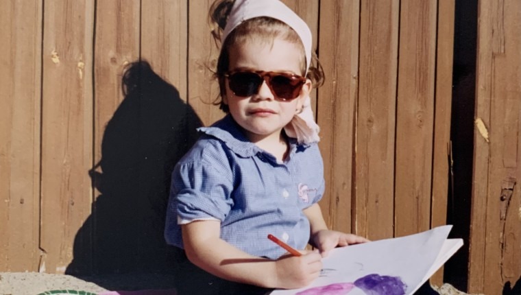 Margherita shown in the picture painting as a little child