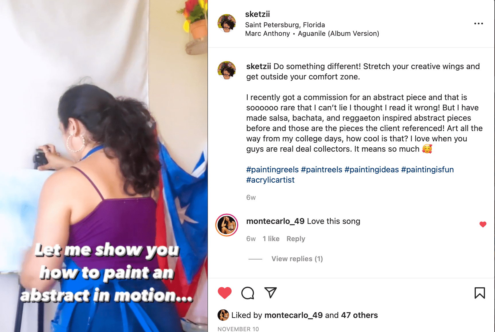 salsa dancing while painting