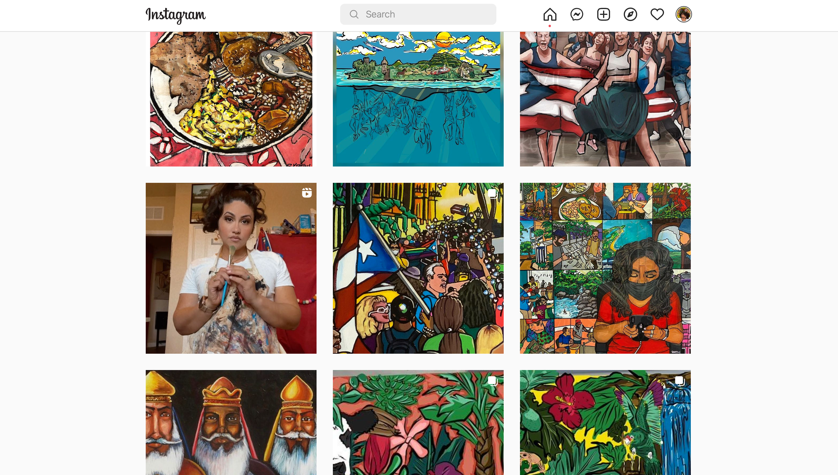 feed grid on instagram.com/sketzii