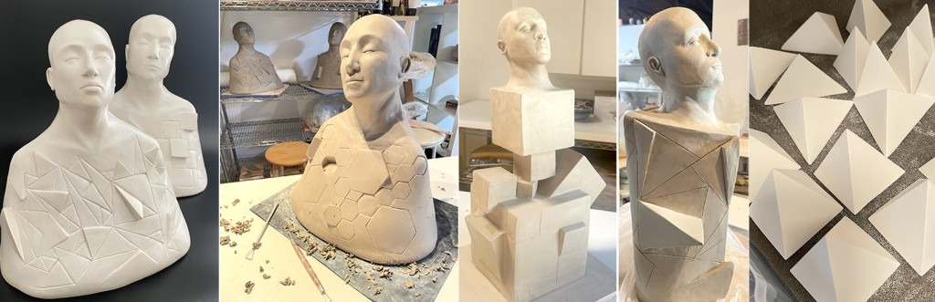 Serie Convergence - ceramic scuptures by Agueda Zabisky - work in progress