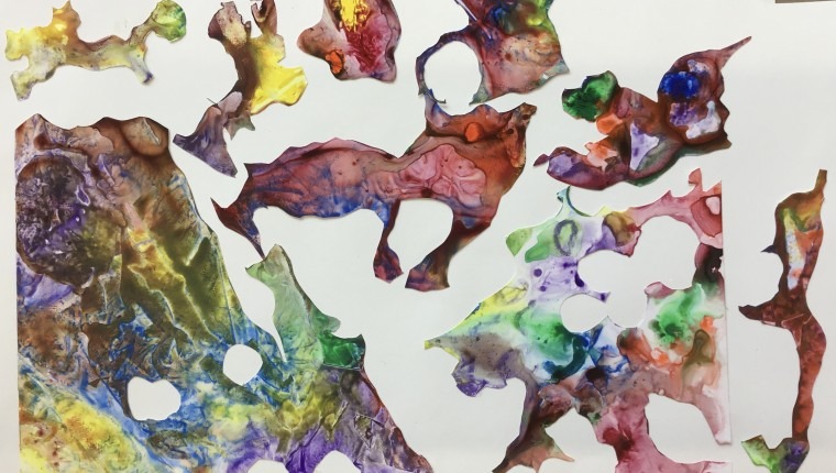 Left over pieces of Yupo from original.