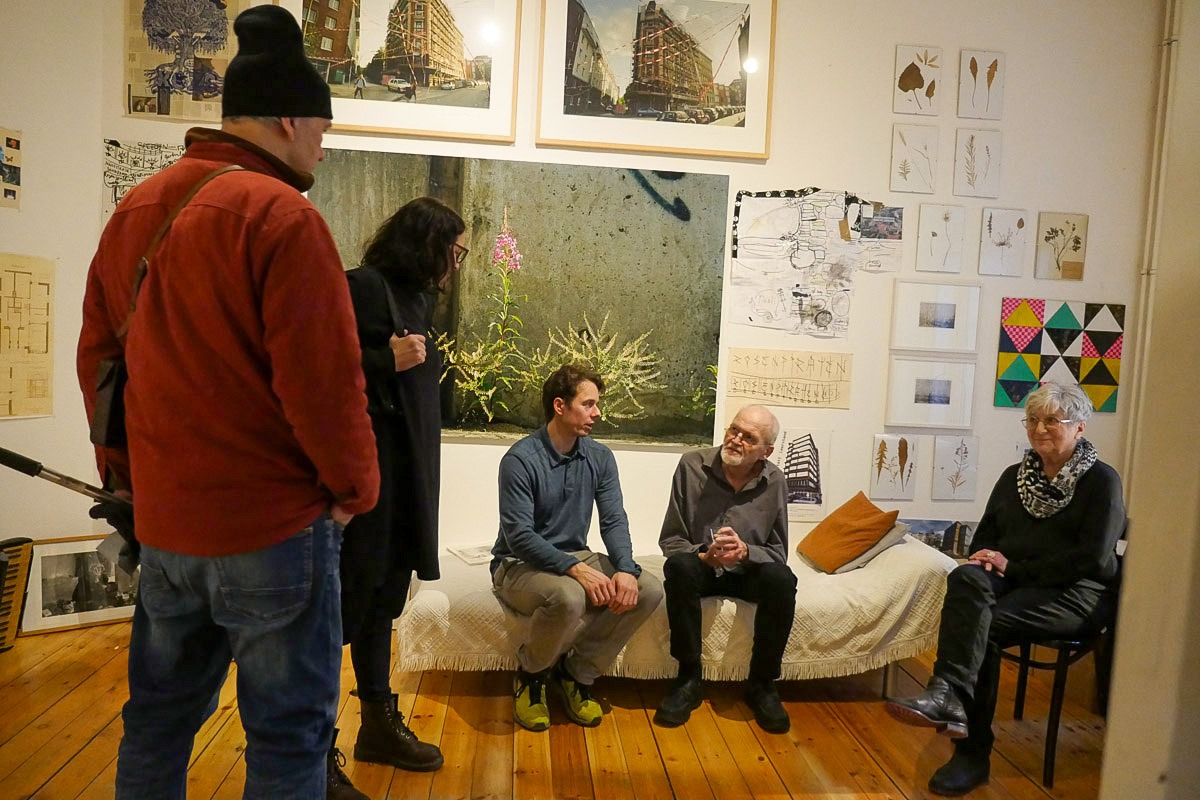 Guenter Westphal, friends, family, artist studio, Hamburg, Germany