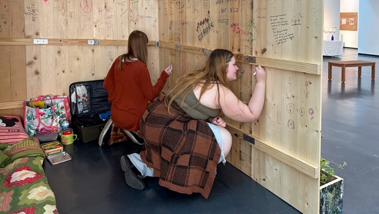 writing on the public walls and in-between spaces installation at Creative Pinellas